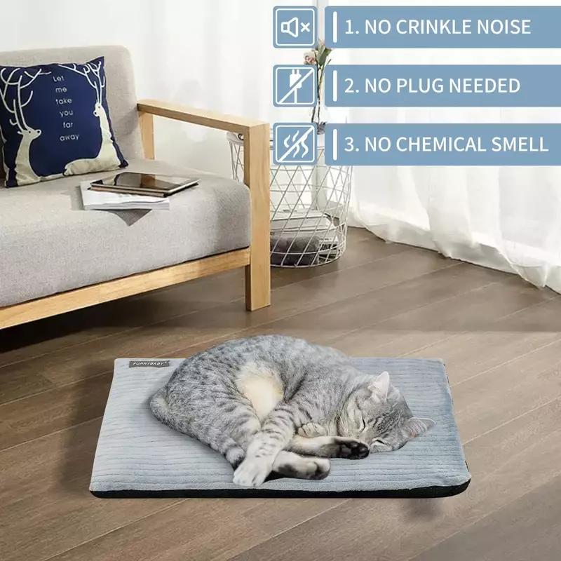 Tempat Tidur Anjing Pemanas Diri Tikar Tempat Tidur Kucing untuk Anjing Kecil Menengah Besar Dapat Dilepas untuk Membersihkan Anak Anjing Lembut Tempat Tidur Anjing Tempat Tidur Hewan Peliharaan