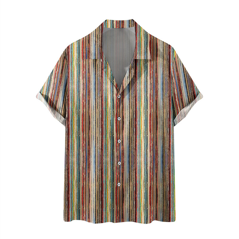 Camisa Havaiana Masculina Moda Masculina Camisa de Praia Estampada Casual Manga Curta 5xl