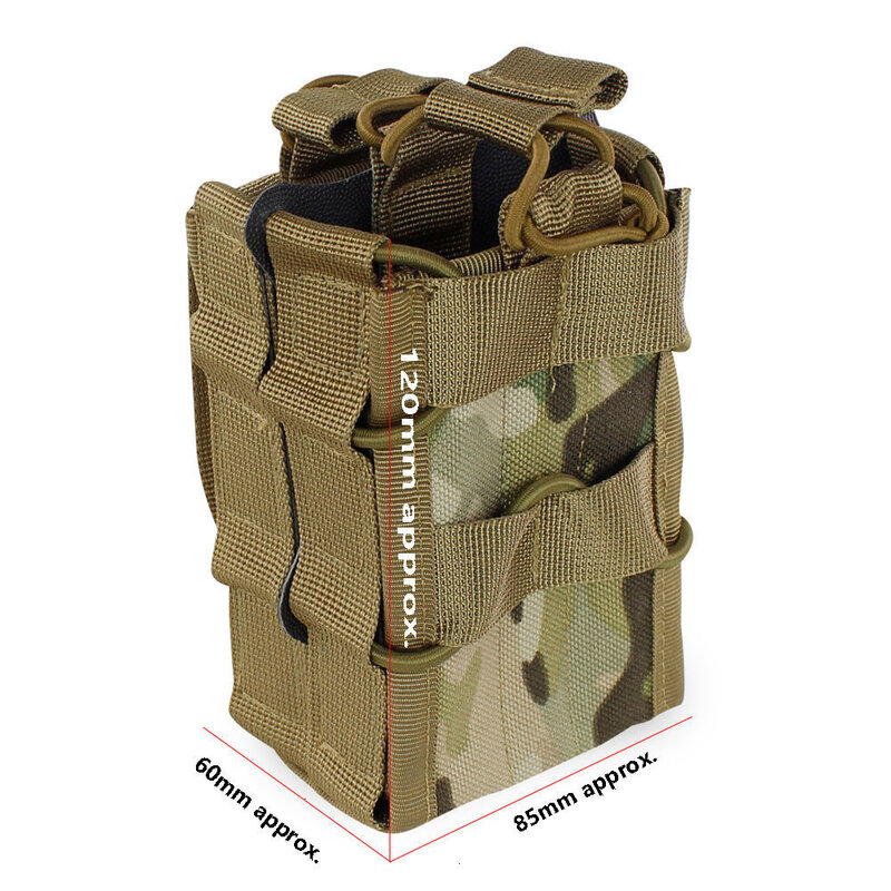 Nylon bolsa revista com clipe duplo, saco de armazenamento para rifle airsoft tático ak ar m4 ar15