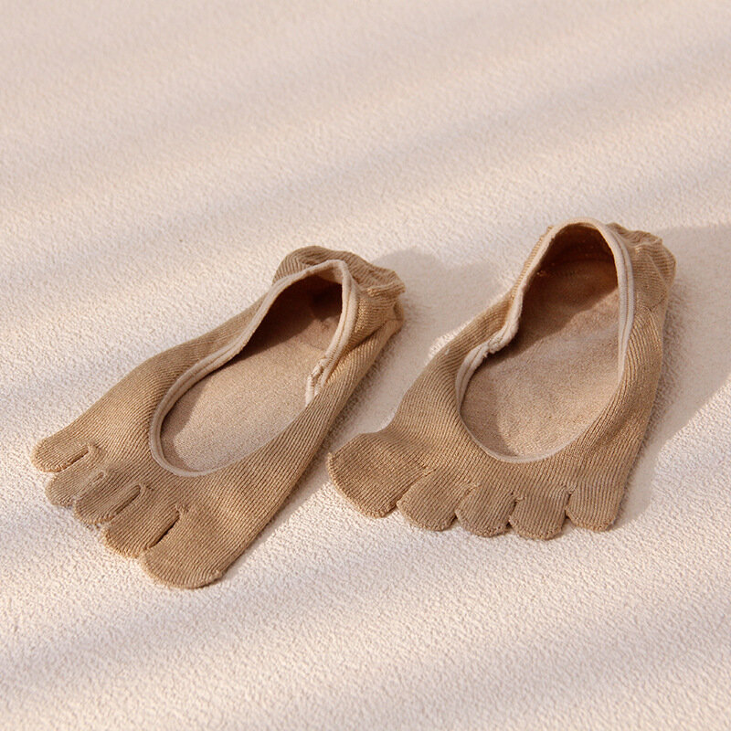 ถุงเท้า5นิ้ว3ชิ้นสำหรับผู้ชายและผู้หญิง80% ลูกเรือถักง่ายทนทานระบายอากาศได้ดีข้อมือยืดหยุ่น