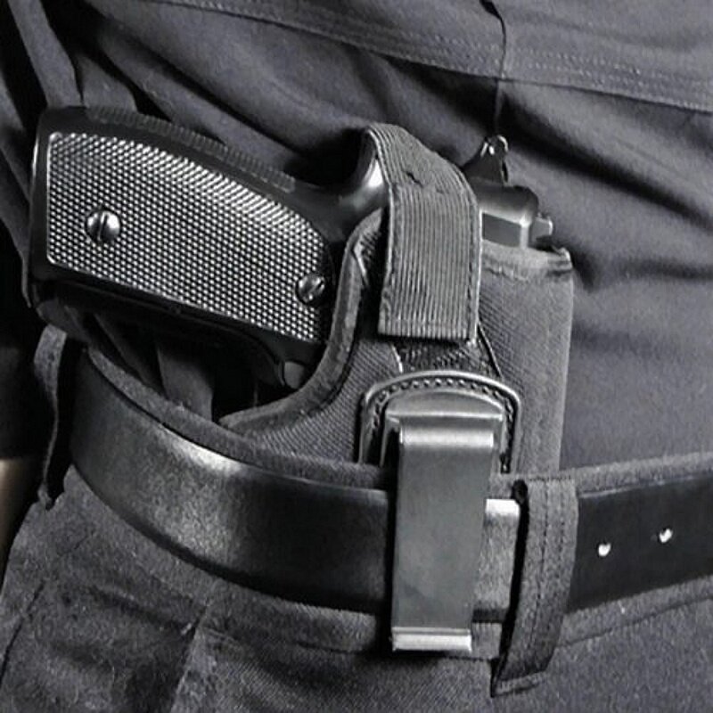 Arma coldre escondido carry holsters cinto clipe de metal iwb coldre airsoft arma saco caça bolsa para todo o tamanho