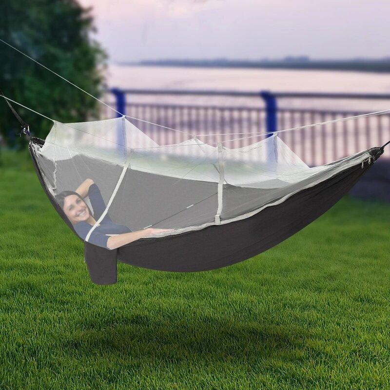 Портативный подвесной гамак для кемпинга, палатка с москитной сеткой, набор для кемпинга, защита от комаров и насекомых