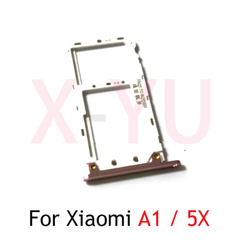 Soporte de bandeja con ranura para tarjeta Sim para Xiaomi Mi A1, 5X, A2, 6X, A3, CC9E, Mi5X, MiA1, MiA2, Mi6X, MiA3, 10 unidades