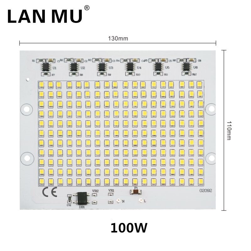 Чипы светодиодных ламп 220 В SMD лампочка 2835 Smart IC светодиодный Вход 10 Вт 20 Вт 30 Вт 50 Вт 100 Вт для нарусветильник прожектора