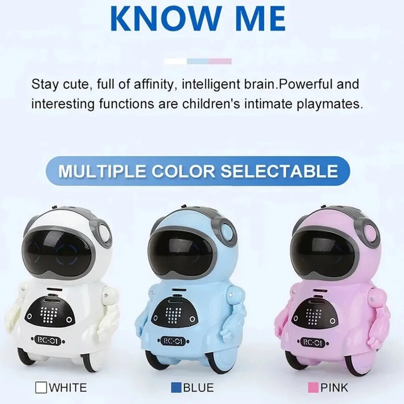Emo Pocket-音と音声認識を備えたロボット,音声機能を備えたインタラクティブなロボット,歌,ダンス,教育,子供向け