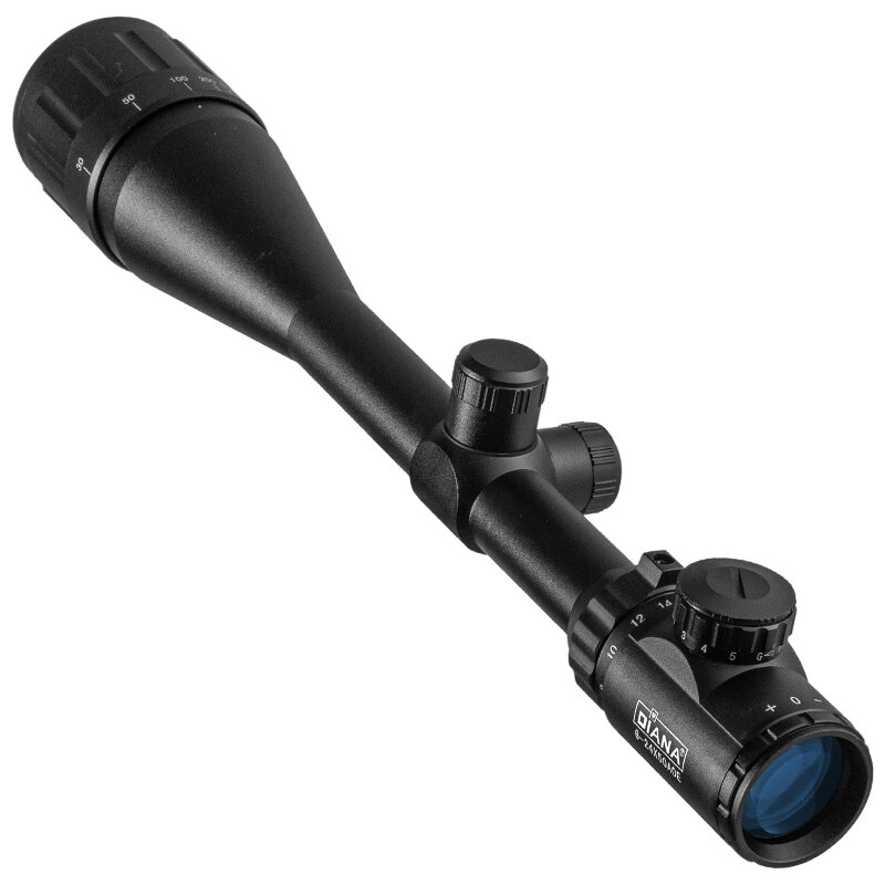 DIANA 6-24x50 AOE Taktik Lingkup Senapan Hijau Merah Titik Cahaya Sniper Gigi Berburu Optik Penglihatan Spotting Scope untuk Senapan Berburu