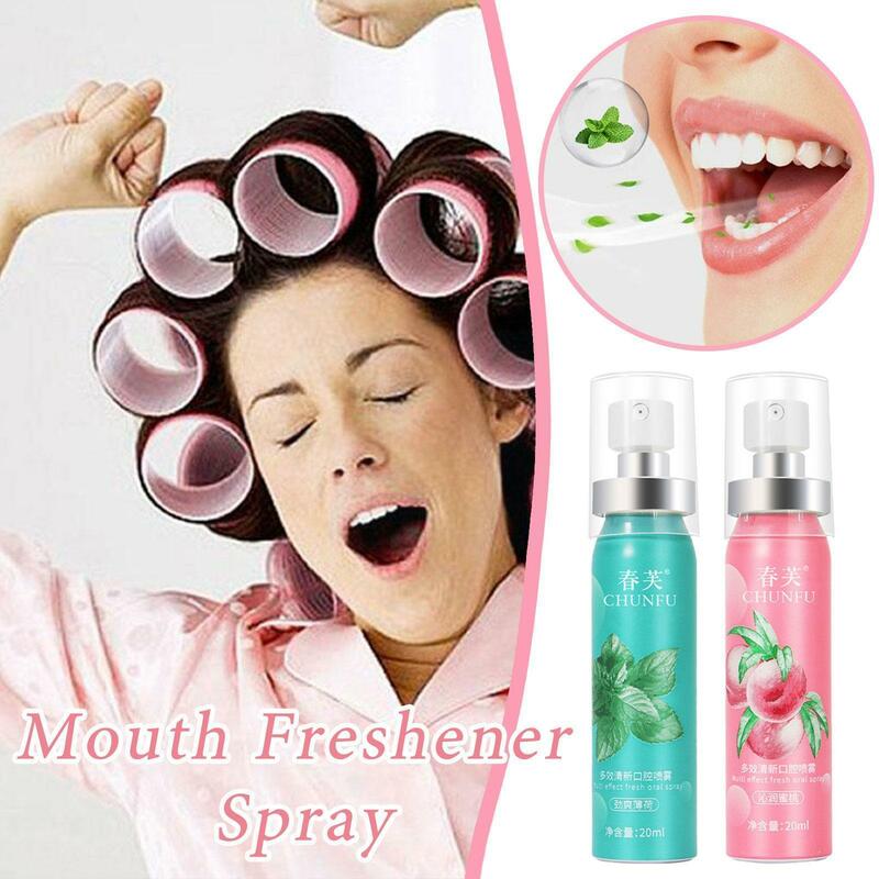 Spray ambientador de hálito fresco, hortelã pêssego, Tratamento de odores, Cuidado líquido refrescante, Spray bucal halitose, 20ml