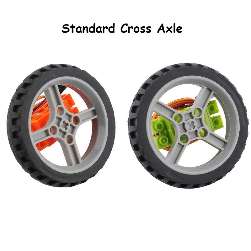 4pcs Geekservo 360 Degree Continuous Rotation Servo Wheel Compatible with Legoeds Building Blocks Micro:bit Robot Smart Car