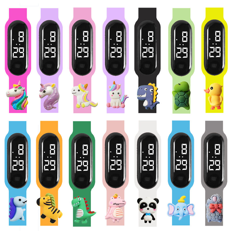 어린이용 방수 LED 시계, 스마트 터치 디지털 전자 시계, 남아 및 여아용 야외 스포츠 팔찌 시계, 2024 신제품