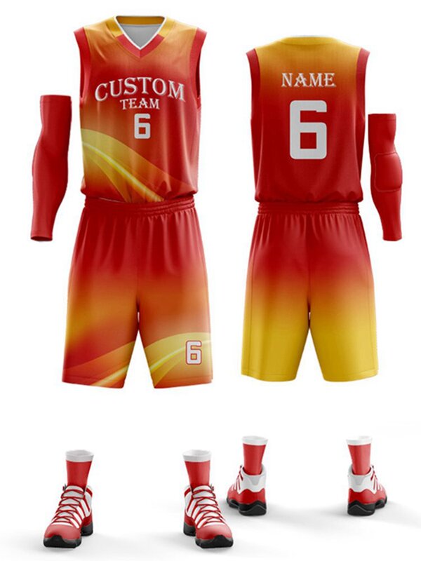 2023 Sommer neue Männer Jugend Basketball Anzug maßge schneiderte College-Team Uniformen schnell trocknen atmungsaktive Erwachsenen Basketball-Kleidung
