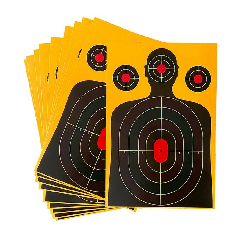 10Pcs Silhouette Target Wargame Durable without Stand Portable Outdoor Activities Target Paper Hunting Silhouette Target Target
