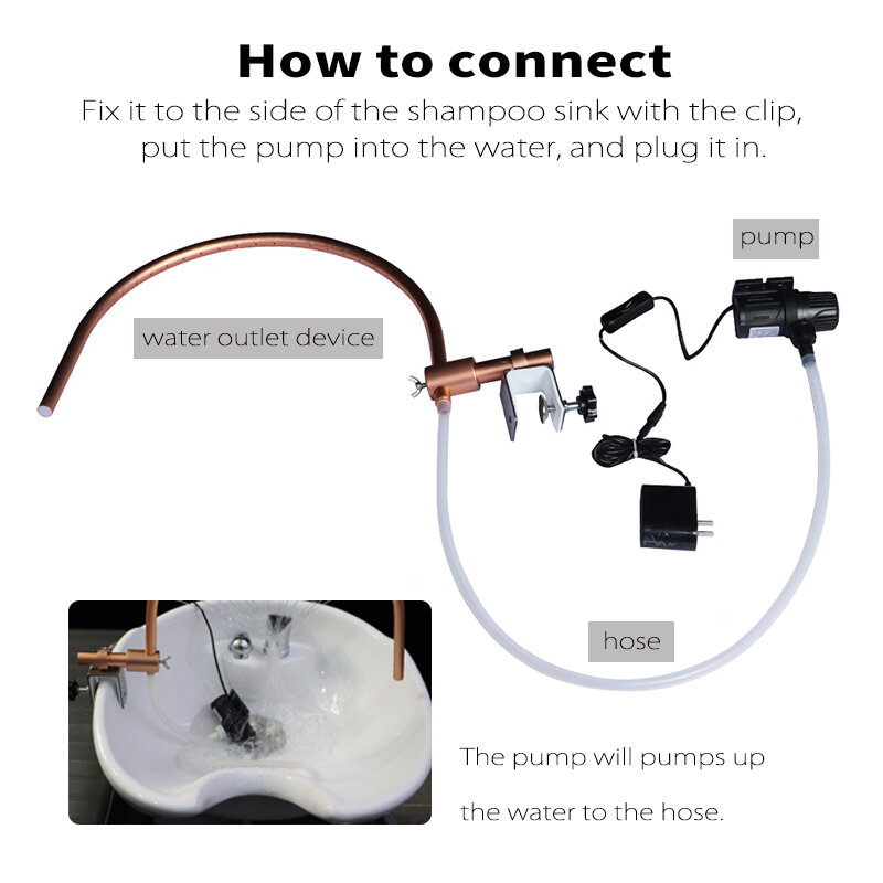 Bingkai Outlet air terapi air portabel Spa kepala bingkai air terjun dapat disesuaikan untuk sebagian besar tempat tidur mangkuk sampo untuk peralatan Salon pijat