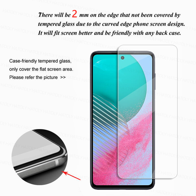 For Samsung Galaxy M54 5G Glass Samsung Galaxy M14 M34 M54 5G Screen Protector Tempered Glass Anti Scratch Protective Phone Film