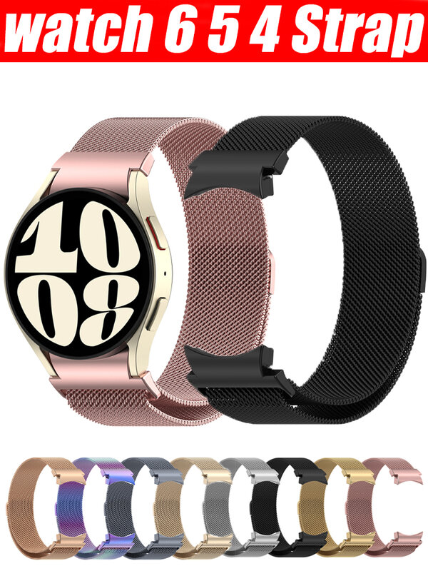 No Gaps Strap For Samsung Galaxy Watch 6/5/4 40mm 44mm 5 Pro Milanese Loop watch Band Galaxy Watch 4/6 Classic 47mm 43mm 42/46mm
