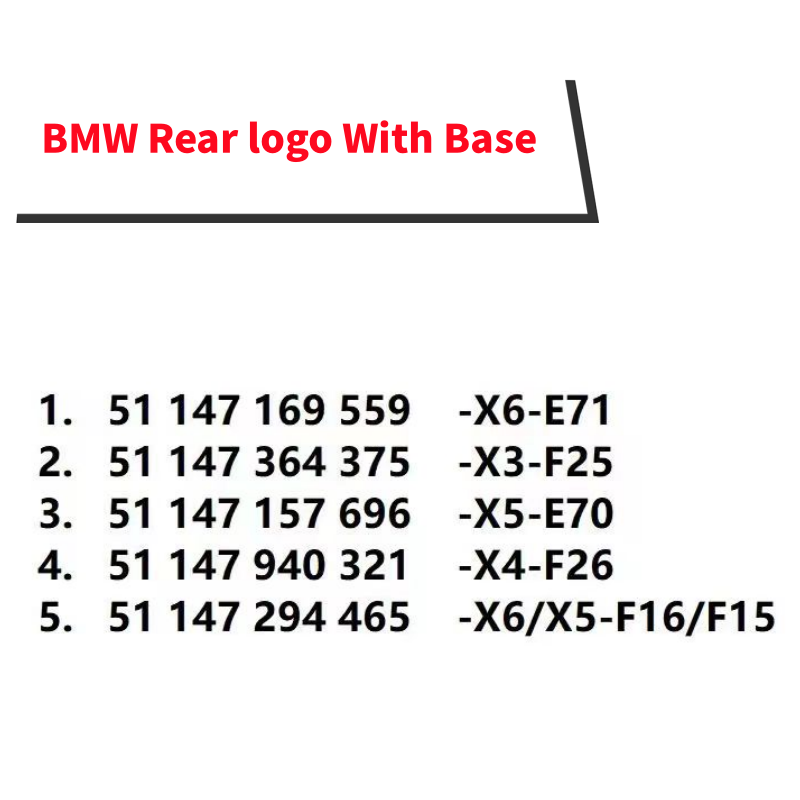 Insignia de emblema de maletero trasero 3D ABS cromado para BMW, logotipo del 50 ° aniversario, X6, E71, F16, X3, F25, X5, E70, F15, X4, F26