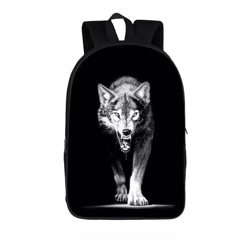 Cool Wild Wolf Printed Backpack Children School Bags Teenagers Boys Girls Book Bag Laptop Backpacks Women Men Travel Backpack