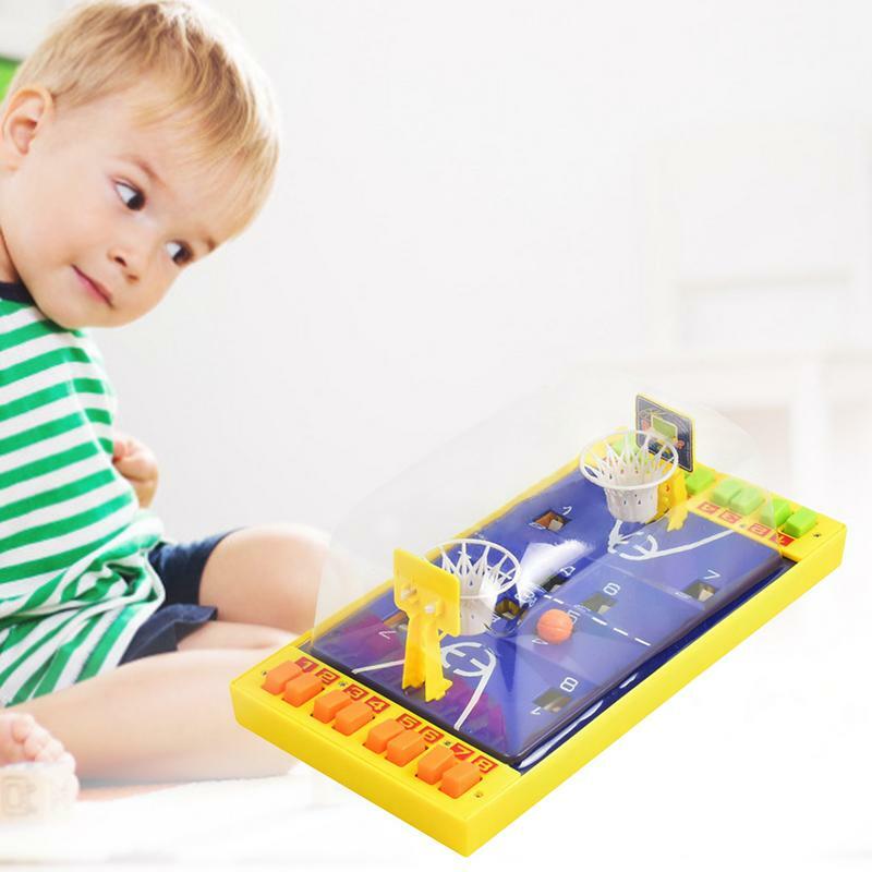 Mini gioco di pallacanestro da tavolo palla da tiro da competizione Puzzle da dito giocattolo sportivo per gioco da tavolo per feste regalo per bambini di oltre 3 anni