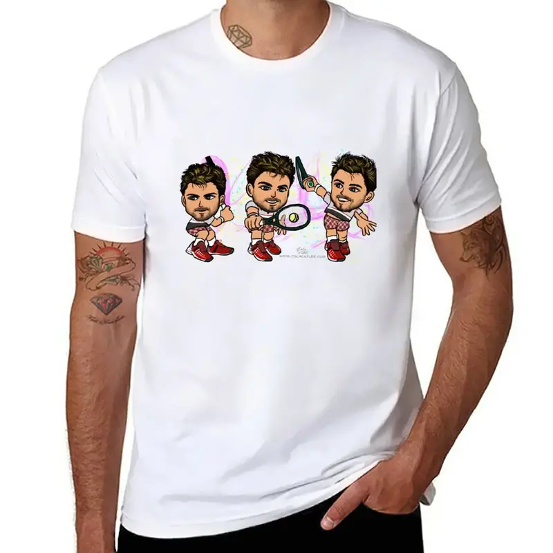 Stanislas Wawrinka 티셔츠, 애니메이션 의류, 플러스 사이즈, 남성 티셔츠 그래픽