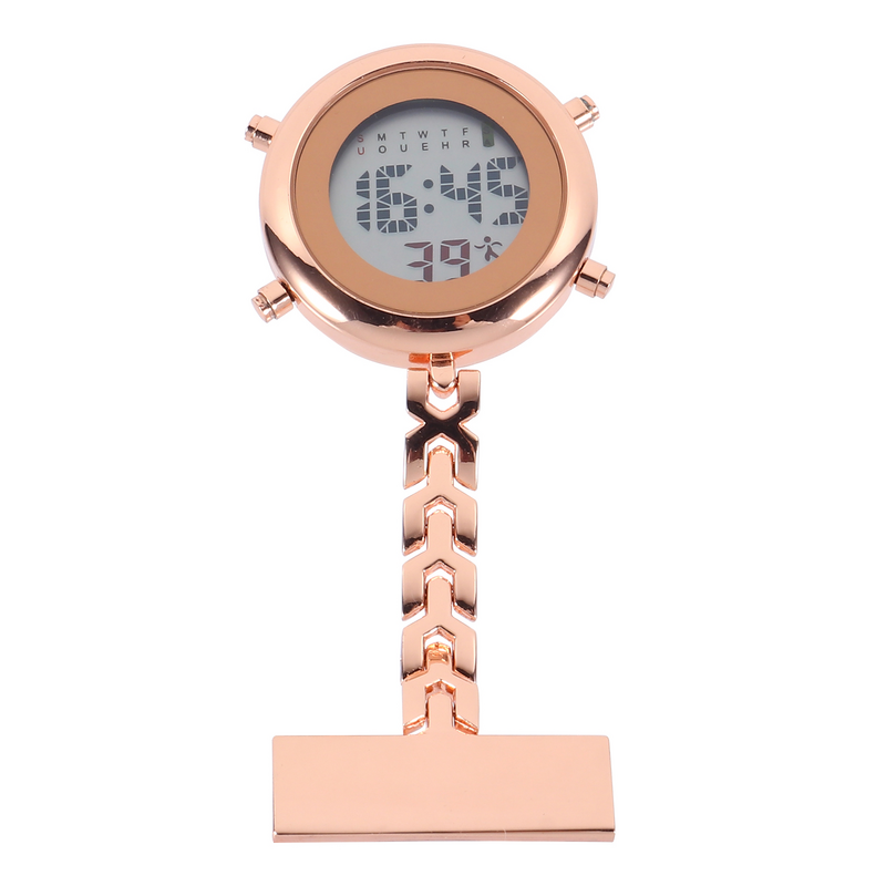 Men's Clip on Watch, Enfermeira Tabela Relógios de Pulso, Liga Espelho Portátil, Material: Comum Glass Fob