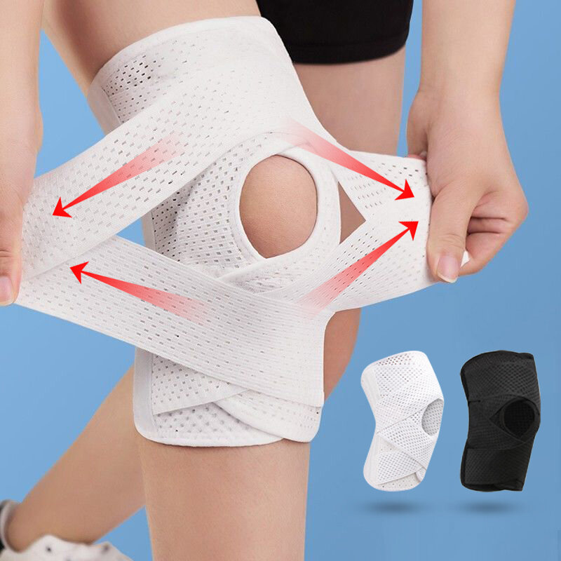 1 pz sport ginocchiera uomo donna ginocchiere elastiche pressurizzate artrite protezione delle articolazioni Fitness Gear protezione del tutore di pallavolo