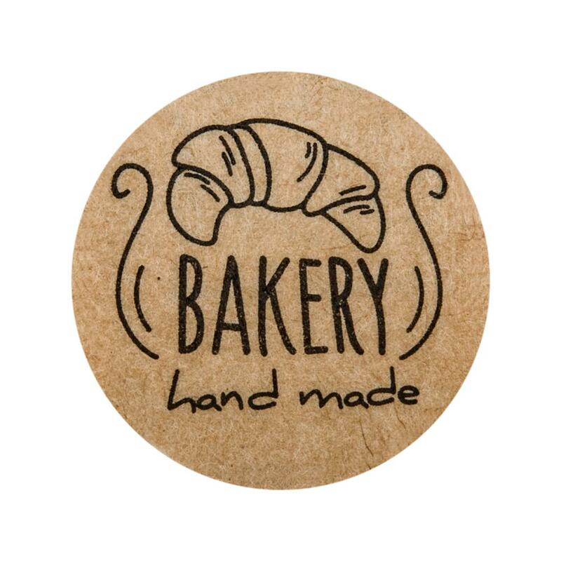 50Pcs Per Volume Kraft Paper Hand Made Stickers "bakery" Scrapbooking For Cookie Boxes Seal Labels Sticker Cute Stationery