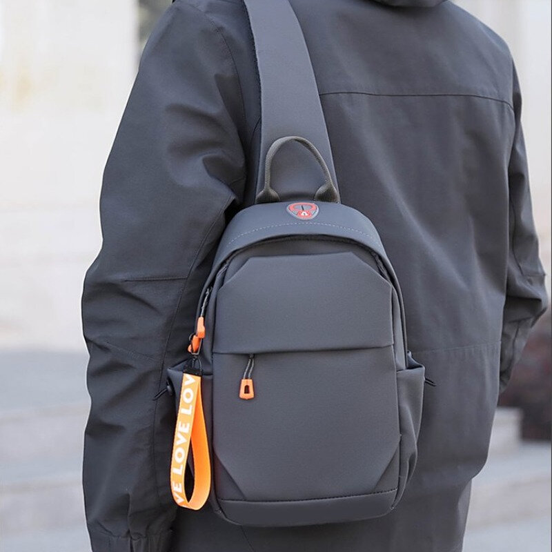 2023 جديد الرجال حقيبة الكتف متعددة الوظائف حقيبة مضادة للماء الرجال الترفيه الأعمال حقيبة كروسبودي USB شحن حقيبة النايلون حقيبة الصدر