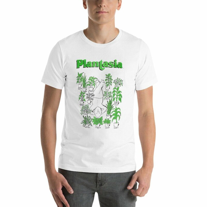 Новая футболка Plantasia, футболка с коротким рукавом, спортивные футболки с веером, Мужская футболка