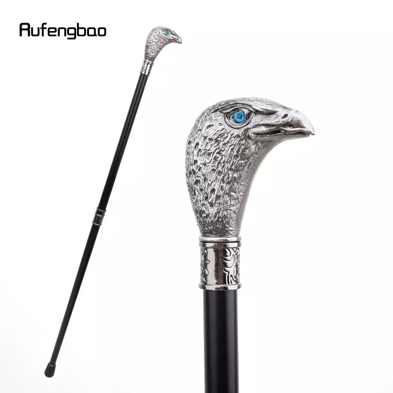Серебряная головка орла с голубыми глазами, модная декоративная трость для ходьбы, элегантный джентльмен, ручка трость для косплея, 93 см