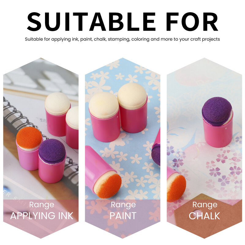 40PCS Finger Sponge Daubers with Storage Box for Ink Transferring, Painting, Drawing, Card Making
