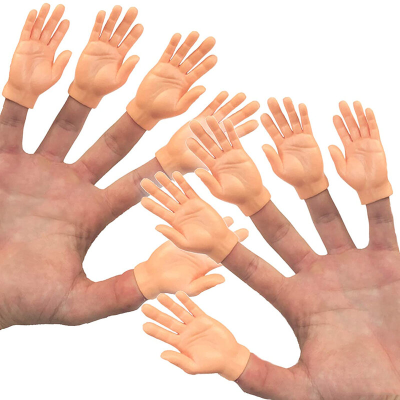 6 إصبع الأيدي قسط المطاط متعة واقعية صغيرة إصبع الأيدي الجدة صعبة محاكاة النخيل الاطفال الكبار الملاعين القط اللعب