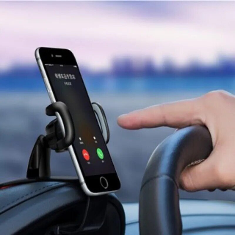Soporte Universal de teléfono para salpicadero de coche, montaje de Clip fácil, soporte de pantalla GPS para IPhone, Samsung y Huawei