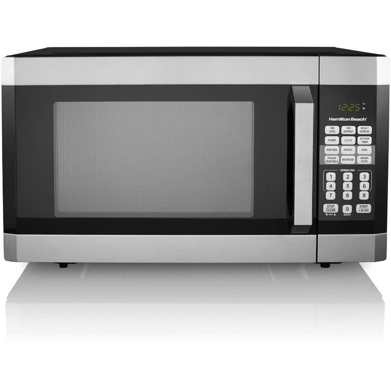Oven Microwave Digital 1.6 Cu. ft, baja tahan karat