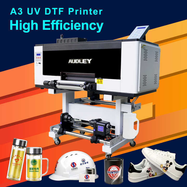 Impressora UV DTF, 30cm, 12 "Largura, C M Y K W V, CX-UVDTF30