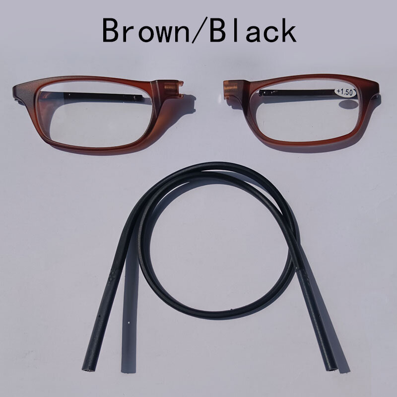 Kacamata baca magnetik portabel yang dapat digantung di sekitar leher dengan tali penyandang yang dapat disesuaikan untuk pria dan wanita