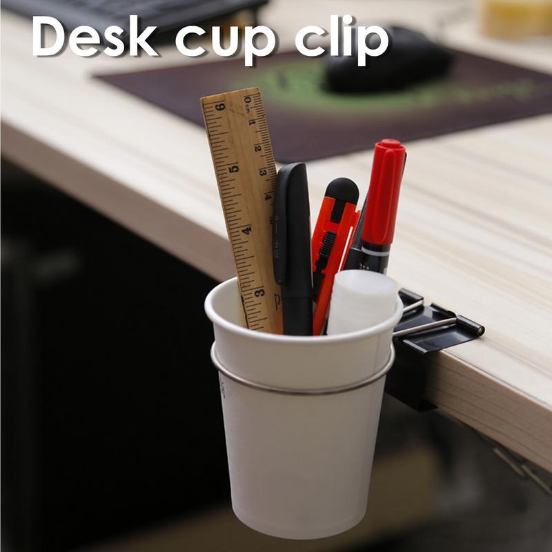 클램프 클립이 달린 컵 거치대, 유출 방지 테이블 컵, 거치대 책상 컵 거치대, 가정 및 직장 책상 액세서리, 물 방지