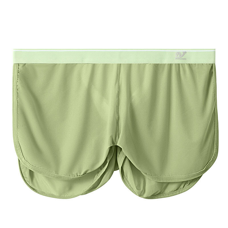 Mens Arrow Shorts Mesh Ice Silk Home Pants Summer Sleepwear Quick Drying Sports Fitness Hip Lifting High Fork Bikini Underwear