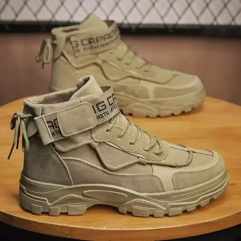 Botas de combate militar tático masculino, sapatos de caminhada ao ar livre, botas antiderrapantes leves no tornozelo do deserto, inverno, 2023