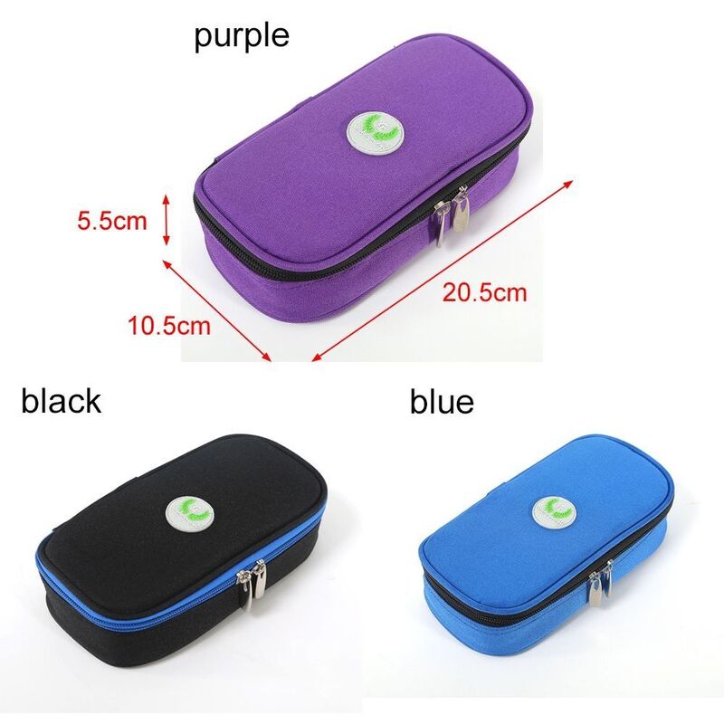 Portable without Gel Thermal Insulated Oxford Medicla Cooler Insulin Cooling Bag Pill Protector Travel Case