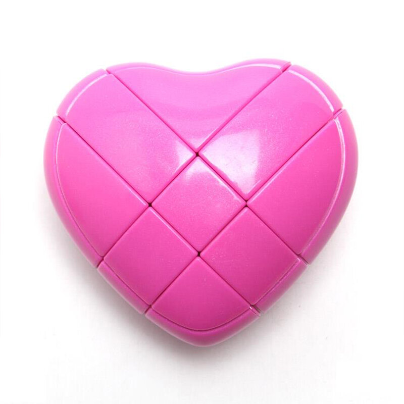 Pink Love Heart Magic Cube for Kids, Speed Puzzle Cubes, Brinquedos Educativos Especiais, Brinquedos Infantis, 3x3