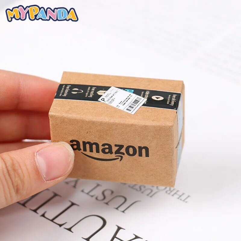 1pc Dollhouse miniaturowy pakiet Mini ekspresowe pudełko pudełko Modle zabawki papierowe pudełko udawaj zagraj w dom dla lalek wystrój domu
