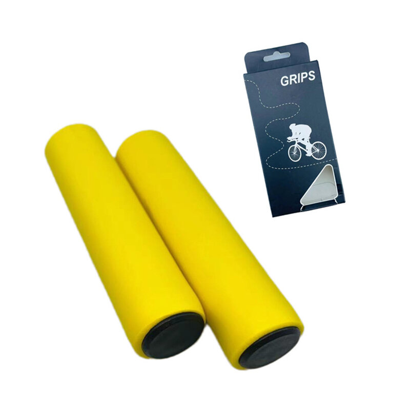 Manillar de bicicleta ultraligero, agarre antideslizante, absorción del sudor, cómodo y duradero, color verde, azul, rosa, amarillo y naranja, 1 par