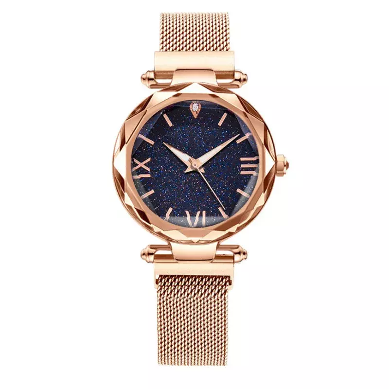 Moda donna cielo stellato orologi fibbia magnetica cintura in rete orologio al quarzo con diamanti orologio da donna orologio da polso Reloj Para Mujer
