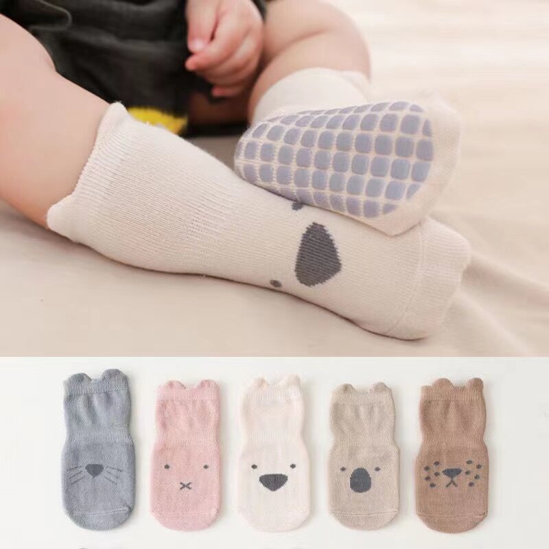 3 пары/Лот Мультяшные носки для новорожденных детские Нескользящие носки на весну и осень милые хлопковые носки для маленьких мальчиков