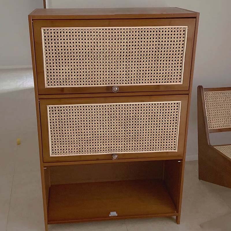 Material de tecelagem natural do webbing da cana da indonésia do rolo do rattan da grade oca para a decoração warerobe do armário de mesa da cadeira