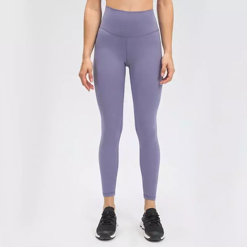 Lulu-Leggings de yoga taille haute pour femmes, pantalons de sport confortables, pantalons de fitness pour femmes, push-up de gym, pantalons commandés pour dames