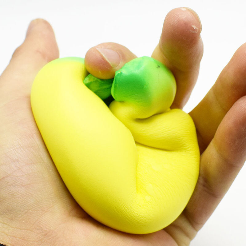Anti-Stress Squishy Banaan Speelgoed Langzaam Stijgende Jumbo Squishy Fruit Squeeze Speelgoed Grappige Stress Verminderen Druk Prop