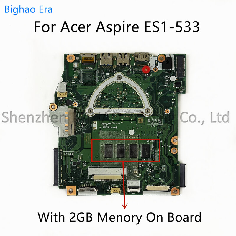 B5W1A B7W1A LA-D641P UNTUK Acer Aspire ES1-732 ES1-533 Motherboard Laptop dengan N3350 N3450 N4200 CPU DDR3 NBGFT1100B NBGFT1100C
