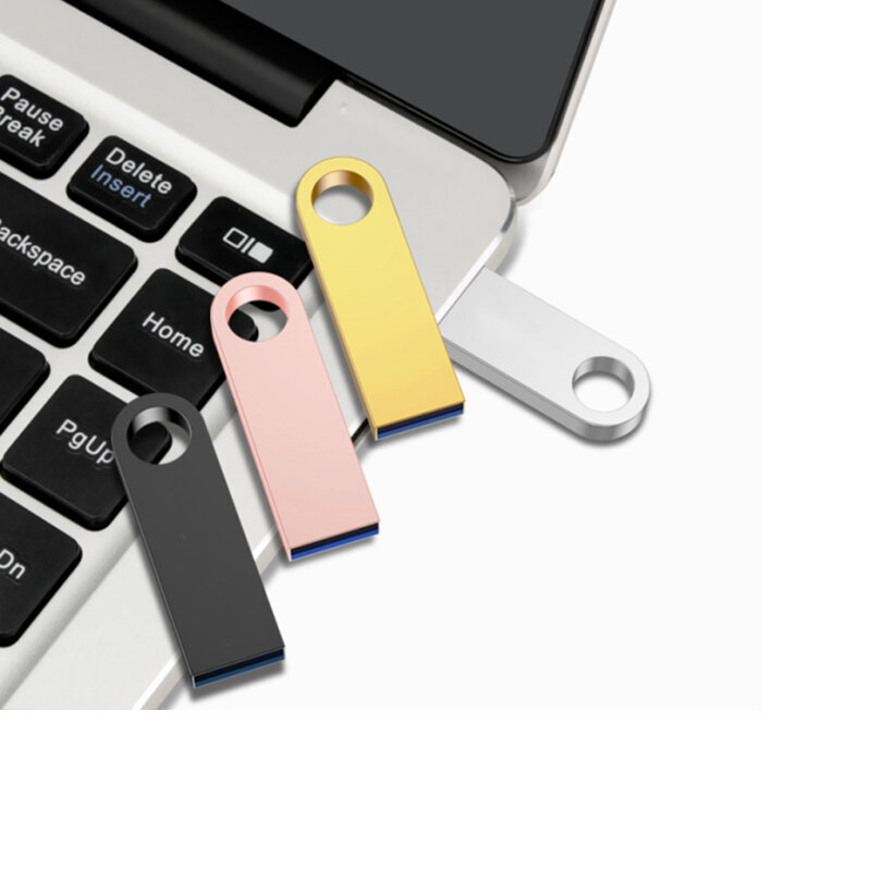 Mini clé USB 2.0 avec Logo personnalisé, 8/4/16/32 go, 10 pièces/lot, disque métallique