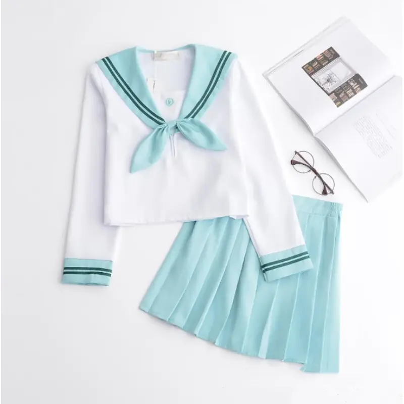 Uniforme scolaire japonais rose clair, jupe JK, uniformes de classe, marin imbibé de vent, uniformes référer féminins, 2023