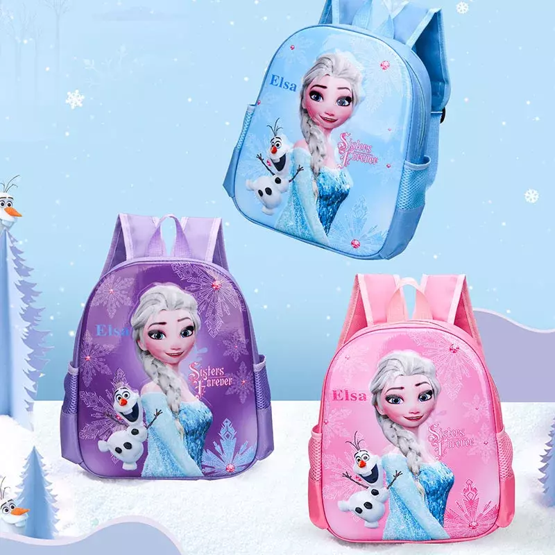 Детский рюкзак Disney для студентов, новая школьная сумка с мультяшным принтом «Холодное сердце», милый ранец принцессы Эльзы для девочек, Новое поступление